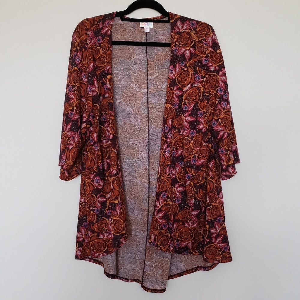LuLaRoe 3/4 Sleeve Floral Cardigan